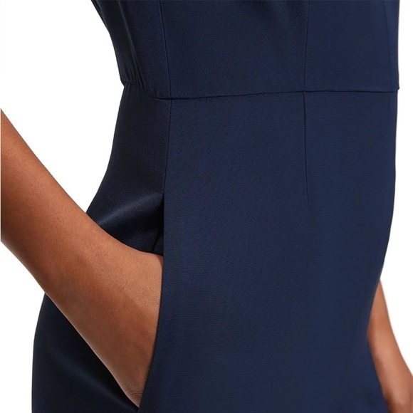Theory Square Neck Sleeveless Jumpsuit, Navy Size 6 New w/Tag Retail $395 - Picture 6 of 11